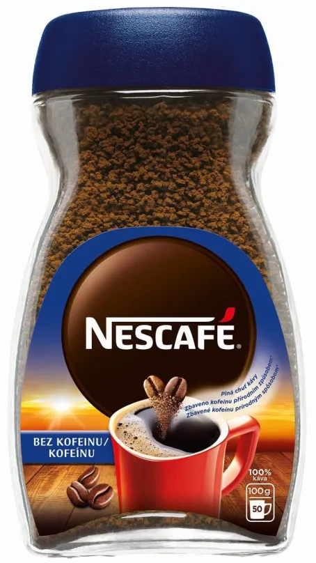 Káva NESCAFÉ, CLASSIC BezKof Sklo 100g, instantné, bez kofeínu,