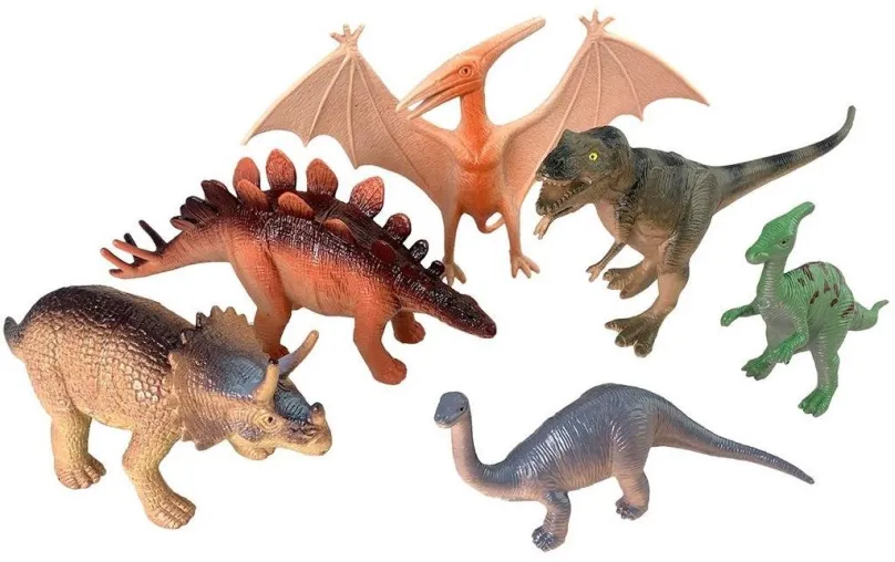 Figúrky MaDe Zvieratká dinosaury, 6 ks, 14 cm