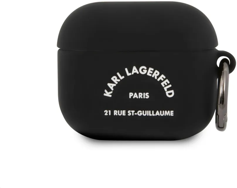 Puzdro na slúchadlá Karl Lagerfeld Rue St Guillaume Silikónové Puzdro pre Apple Airpods 3 Black