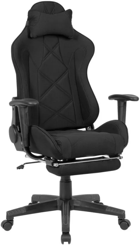 Herná stolička BRÜXXI Loren, textilná poťahovina, čierna