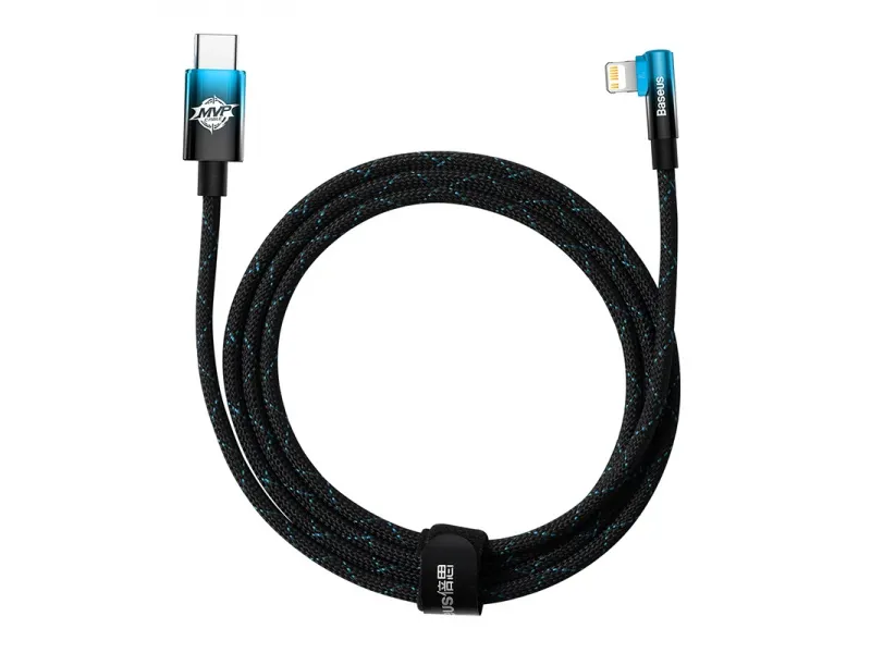 Baseus uhlový kábel USB-C - Lightnin, 20W 2m, modrá