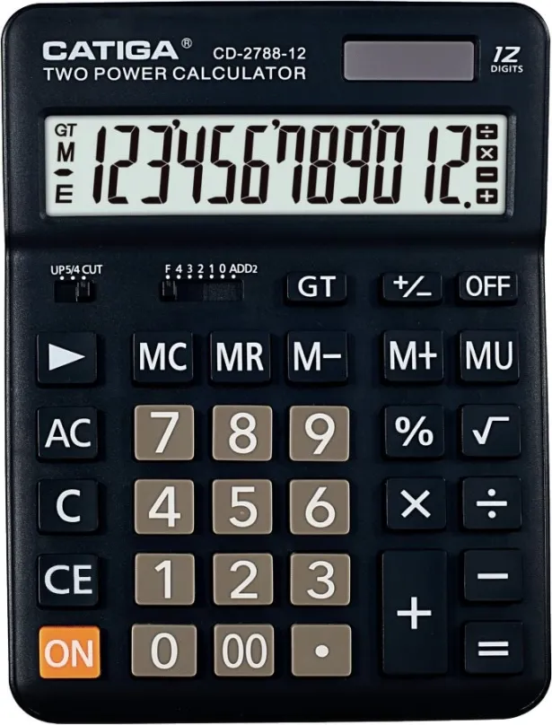 Kalkulačka CATIGA CD-2788-12, stolné, batériové napájanie, 12miestny 1riadkový displej, od
