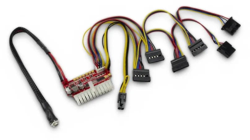 Počítačový zdroj Inter-Tech MINI-ITX PSU 200 W NAS, 200 W, Mini-ITX, 4 x SATA, nie modulár