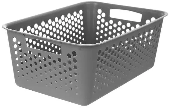 Úložný box ORION Košík UH Art 36,5x25,5x14,5 cm šedá, materiál plast, rozmery 36,5 x 14,5