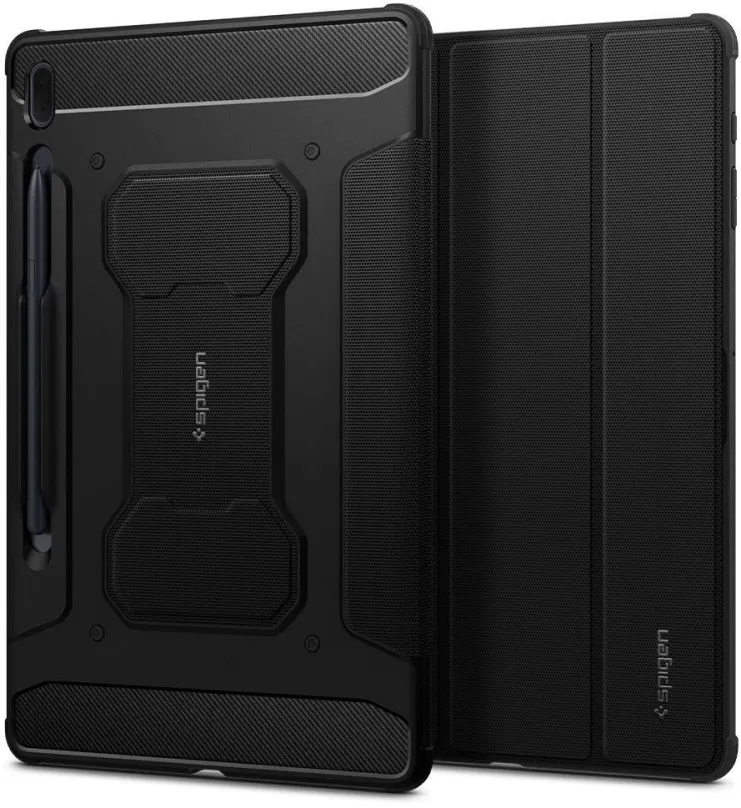 Puzdro na tabliet Spigen Rugged Armor Pro Black Samsung Galaxy Tab S7 FE/S7 FE 5G