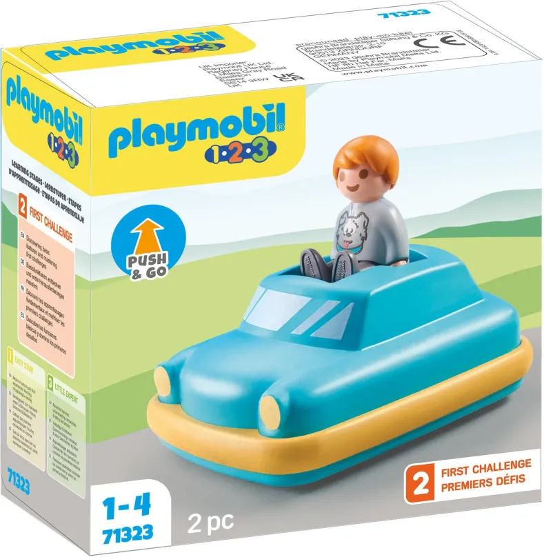 Stavebnica Playmobil 71323 1.2.3: Autíčko Push & Go