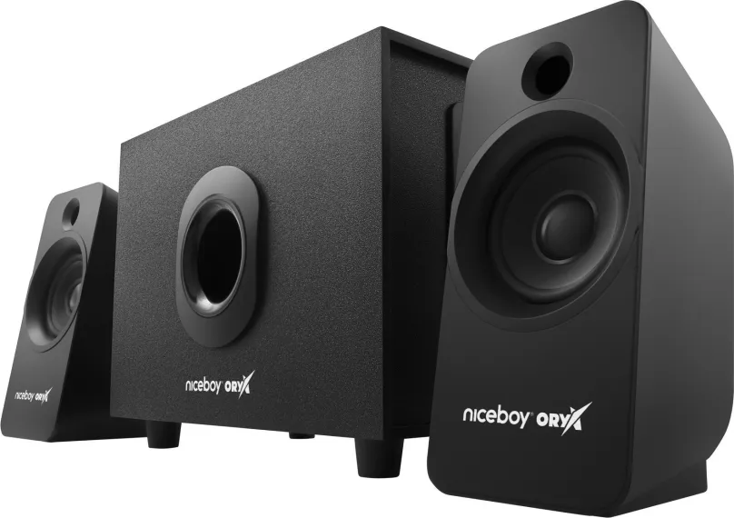 Reproduktory Niceboy ORYX VOX 2.1 Maxx Bass, aktívny, 2.1 s výkonom 25W, aktívny subwoofer