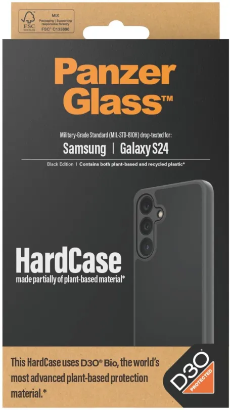 Kryt na mobil PanzerGlass HardCase D30 Samsung Galaxy S24 (Black edition), pre Samsung Gal