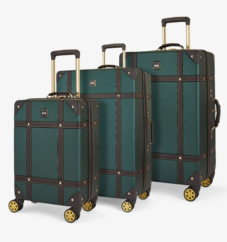 Súprava cestovných kufrov ROCK TR-0193/3 ABS - zelená