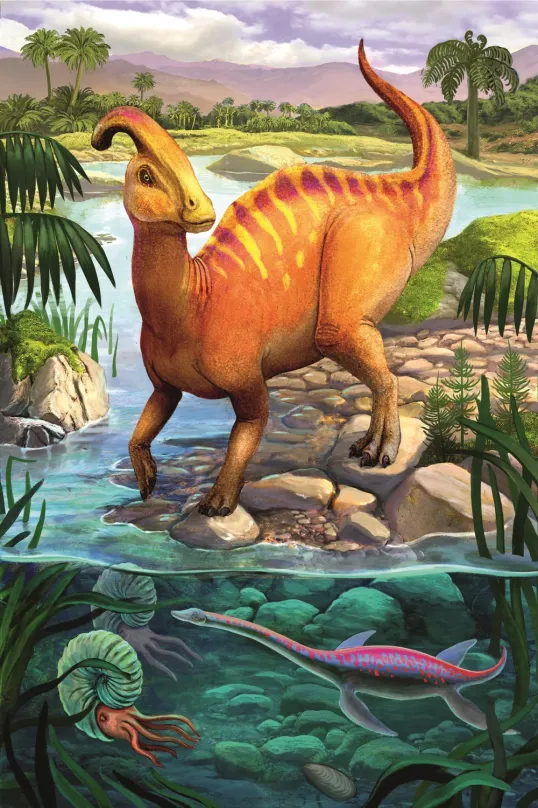 TREFL Puzzle Úžasní dinosaury: Parasaurolophus 54 dielikov