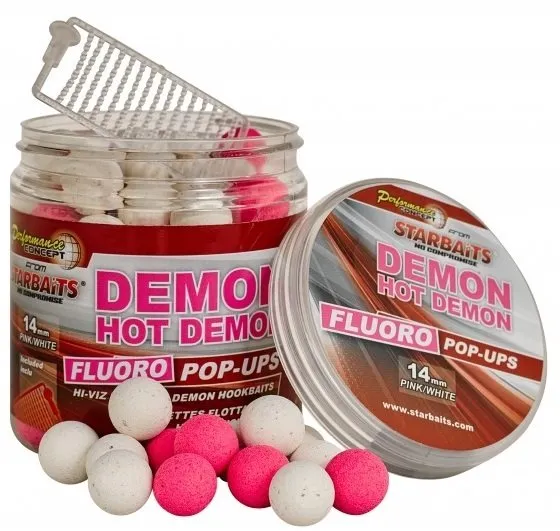 Pop-up boilies Starbaits Fluo Pop-Up Hot Demon 14mm 80g