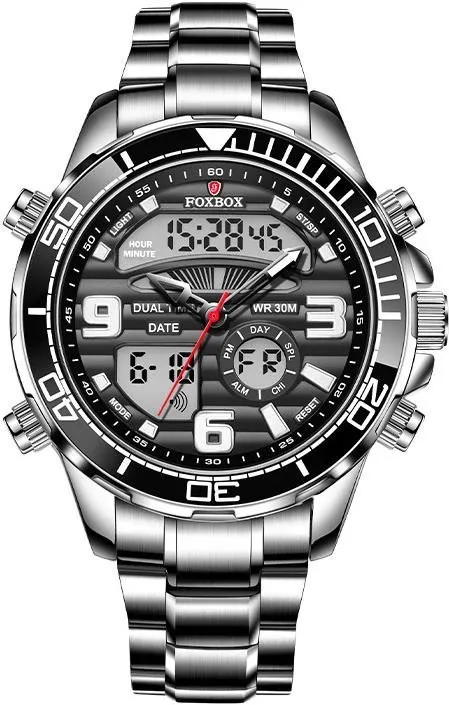 Pánske hodinky Lige Man digitálny steel FB 0007 čierne
