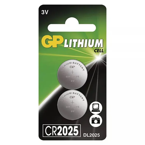 Batéria lítiová, CR2025, 3V, GP, blister, 2-pack