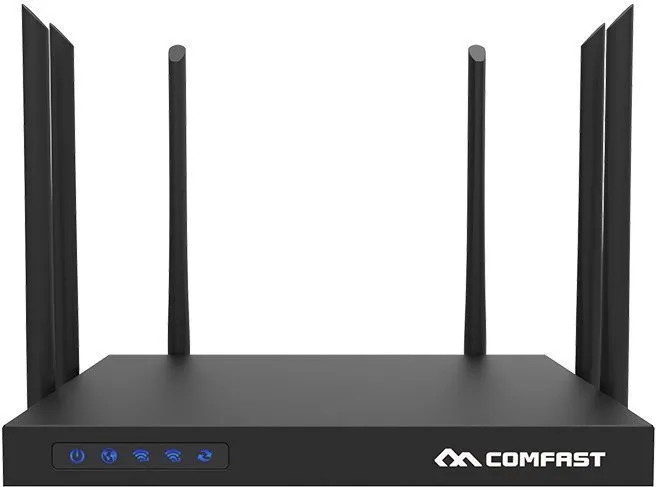 WiFi router Comfast WR650AC, 802.11/b/g/n/ac, až 1750 Mb/s, dual-band, 4x GLAN, 6x exter