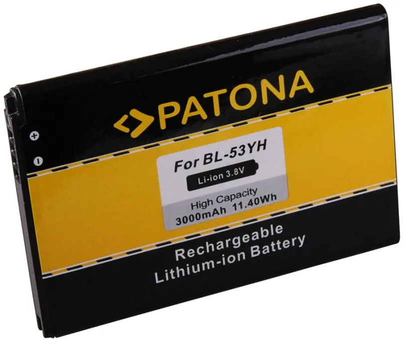 Batérie pre mobilný telefón Paton pre LG D855 3000mAh 3.8V Li-Ion BL-53YH