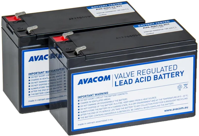 Batéria pre záložné zdroje Avacom batériový kit pre renováciu RBC22 (2ks batérií)