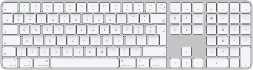 Klávesnica Apple Magic Keyboard s Touch ID a Numerickou klávesnicou, strieborná - EN Int.