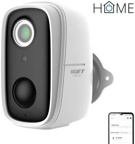 IP kamera iGET HOME Camera CS9 Battery - batériová IP FullHD kamera s detekciou pohybu a nočným videním, 2x držia