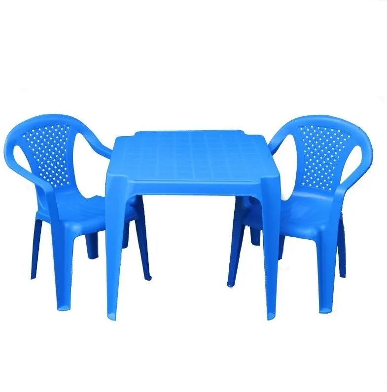 Detský nábytok IPAE - sada modrá 2 stoličky a stolček