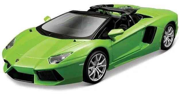 Kovový model Maisto Aventador Roadster, assembly line, metal zelená