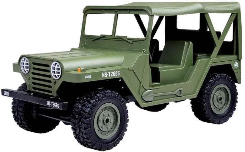 RC auto S-Idee Americký jeep M151 zelený, - vhodné pre deti od 8 rokov, mierka: 1:14, typ