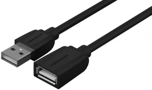 Dátový kábel Vention USB2.0 Extension Cable 5m Black