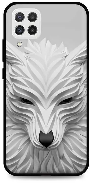 Kryt na mobil TopQ LUXURY Samsung A22 pevný Biely vlk 65643
