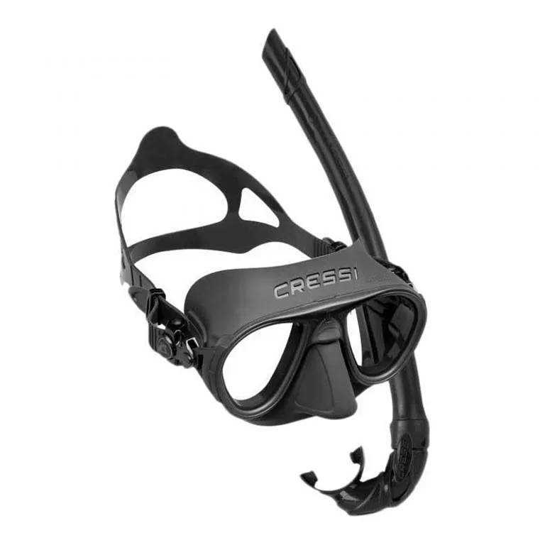 Potápačská sada Cressi Set maska Calibro a šnorchel Corsica, čierna