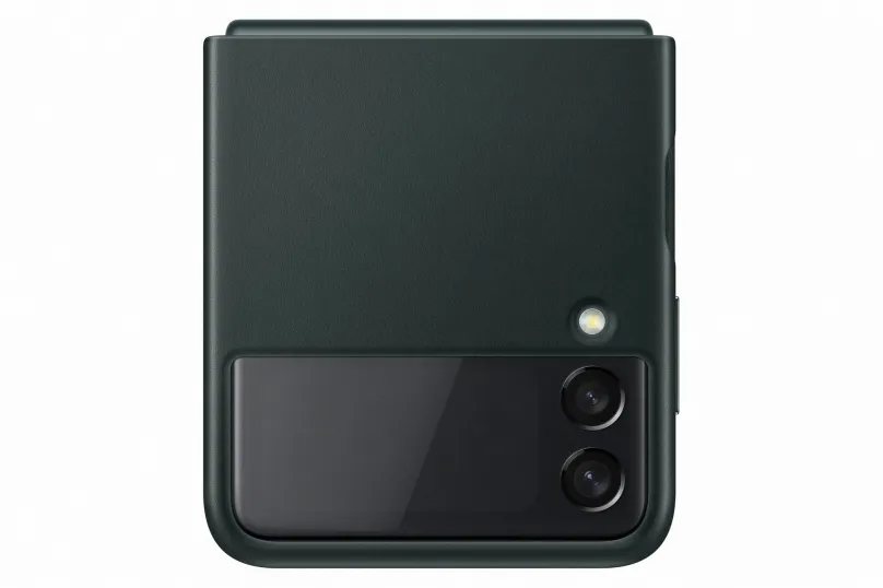 Kryt na mobil Samsung kožený zadný kryt pre Galaxy Z Flip3 zelený