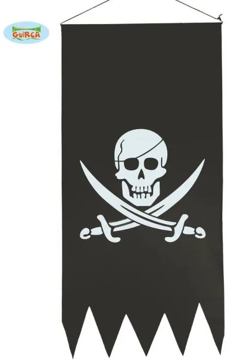 Doplnok ku kostýmu Pirátska Vlajka - Banner - 43X86 cm