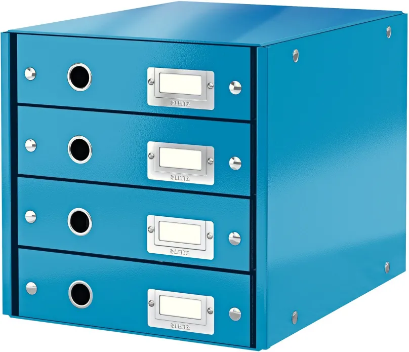 Zásuvkový box LEITZ Click & Store WOW, 4dielny, modrý