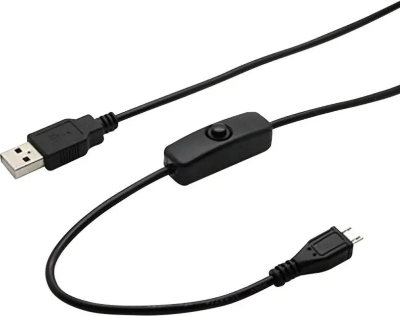 Napájací kábel Raspberry Pi USB-A/USB-B napájací kábel s vypínačom