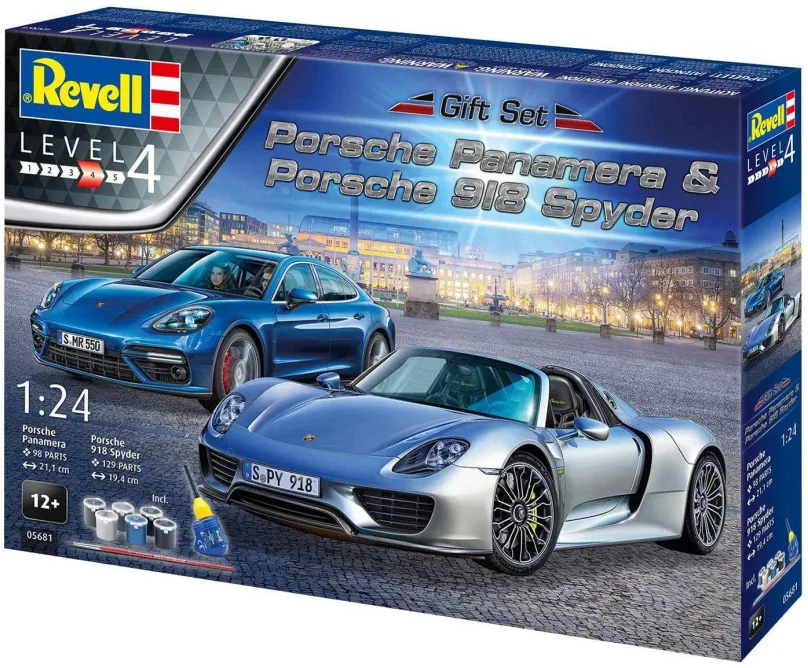 Model auta Gift-Set auta 05681 - Porsche Set (1:24), plastový, mierka 1 : 24, civilné autá