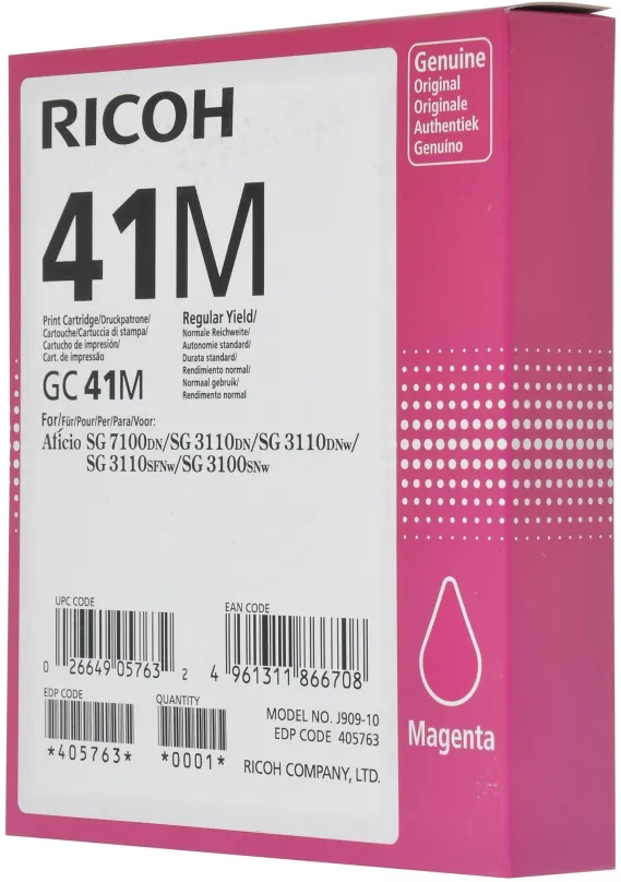 Toner Ricoh GC41M purpurový, pre tlačiarne Ricoh Aficio SG 3110DN, 7100DN, až 2200 strán