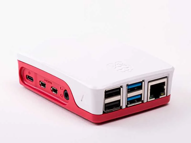 Puzdro na minipočítač Raspberry Pi case biela/červená