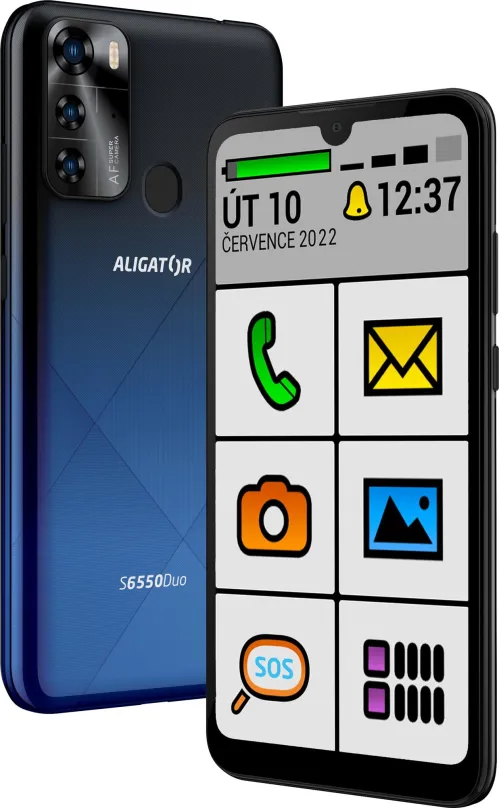 Mobilný telefón Aligator S6550 SENIOR modrý