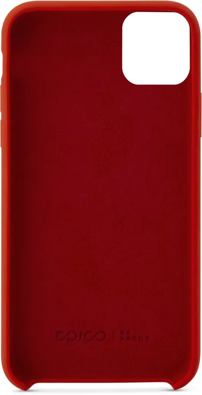 Kryt na mobil Epico Silicone iPhone 11 PRO MAX červený, pre Apple iPhone 11 Pro Max, mater
