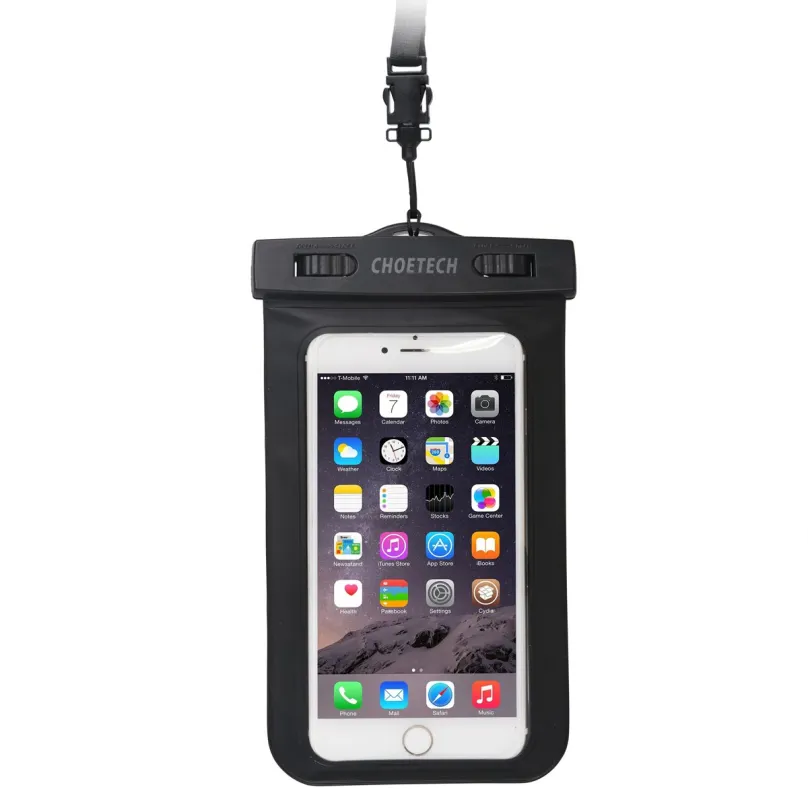 Puzdro na mobil ChoeTech Waterproof Bag for Smartphones Black