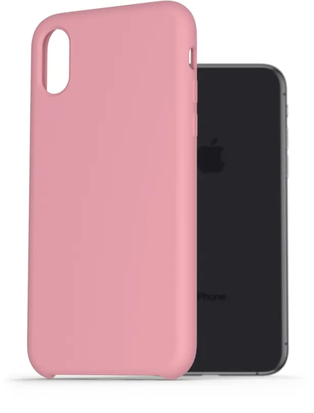 Kryt na mobil AlzaGuard Premium Liquid Silicone Case pre iPhone X / Xs ružové