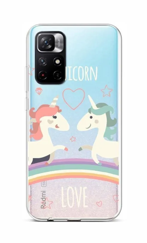Kryt na mobil TopQ Xiaomi Redmi Note 11 silikón Unicorn Love 67324
