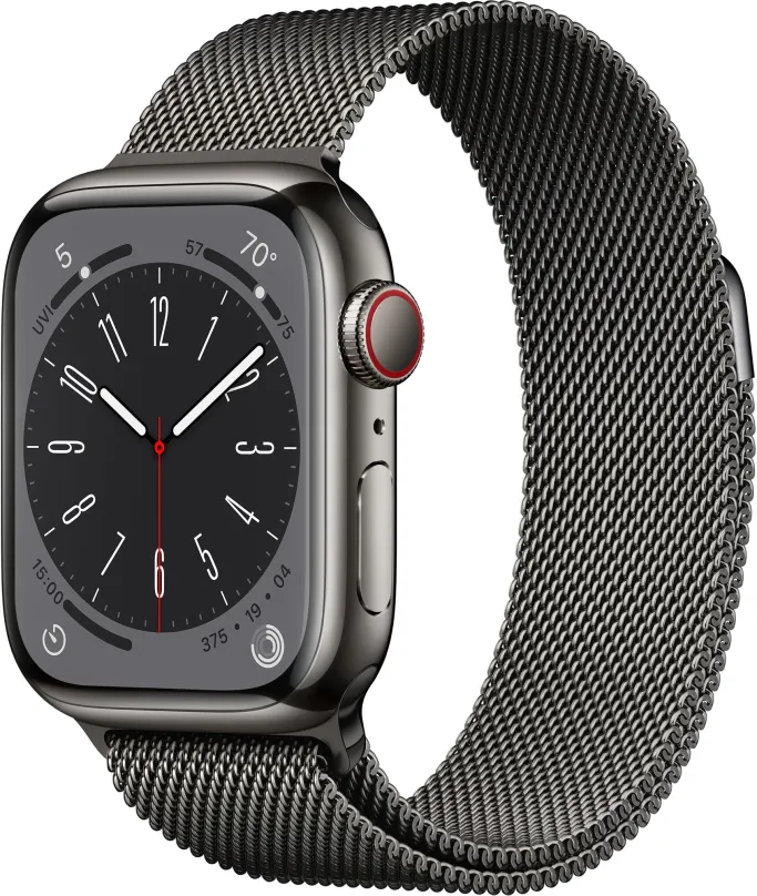 Chytré hodinky Apple Watch Series 8 41mm Cellular nerez s milánskym ťahom