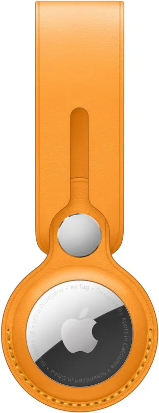 AirTag pútko Apple AirTag kožené pútko - nechtíkovo oranžová