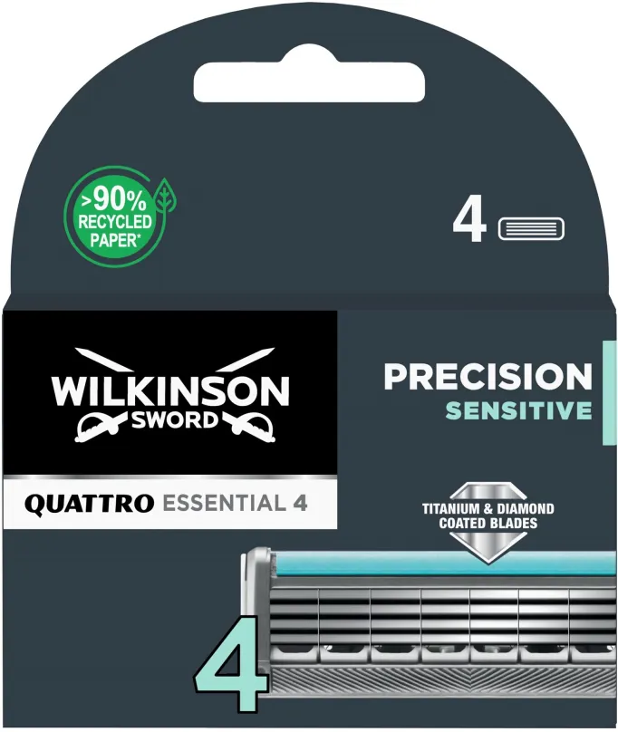 Pánske náhradné hlavice WILKINSON Quattro Essential Precision Sensitive 4 ks