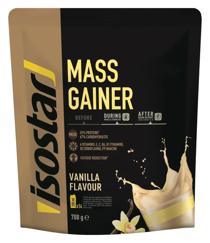 Gainer Isostar Powder Mass Gainer 700g, energetická hodnota 87,48 kcal/100 g