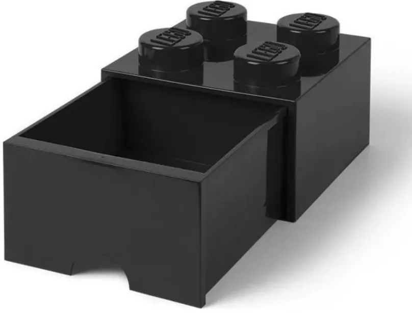 Úložný box LEGO stolové box 4 so zásuvkou - čierna
