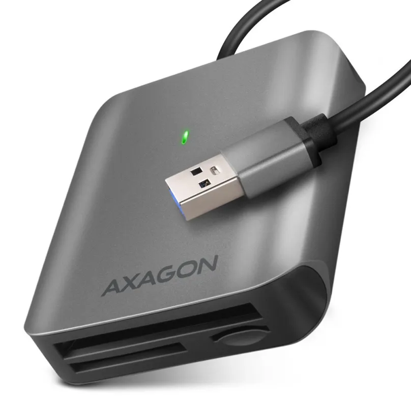 Čítačka kariet AXAGON CRE-S3, 3-slot & lun card reader, UHS-II support, SUPERSPEED USB-A