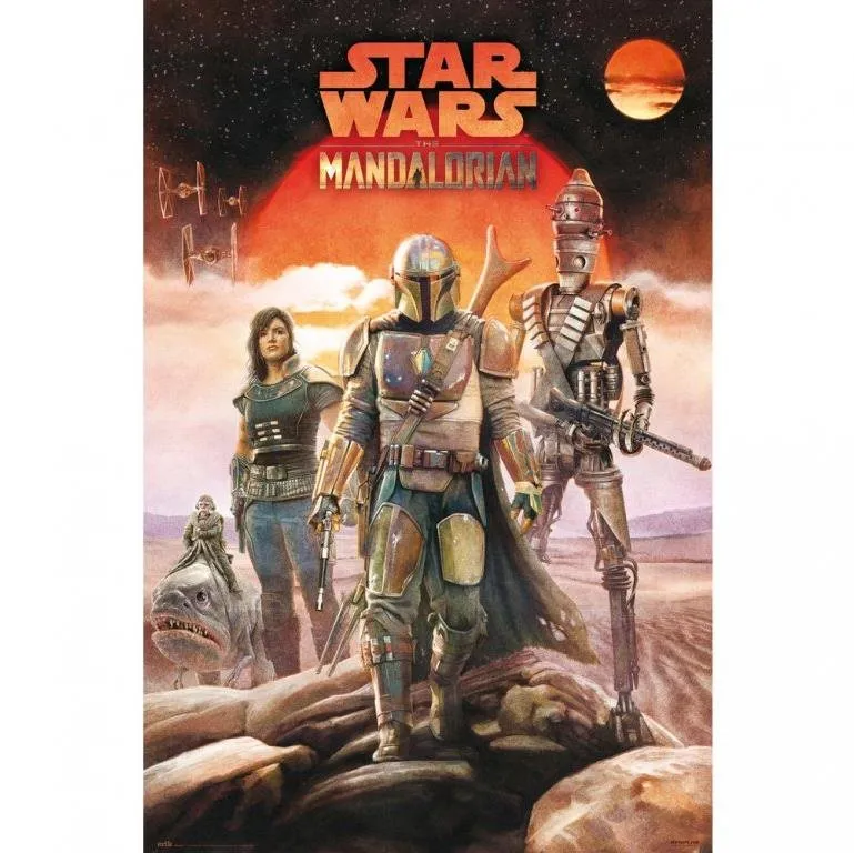 Plagát Star wars - Hviezdne vojny Tv Seriál The Mandalorian - Crew - plagát