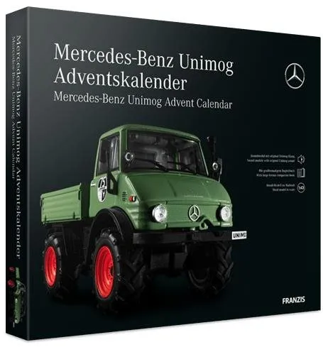 Adventný kalendár Franzis adventný kalendár Mercedes-Benz Unimoq so zvukom 1:43