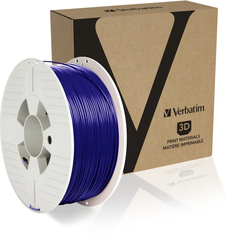 Filament Verbatim PET-G 1.75mm 1kg modrá, materiál PETG, priemer 1,75mm s toleranciou 0,05