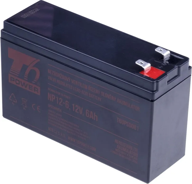 Batérie pre záložné zdroje T6 Power NP12-6, 12 V, 6 Ah